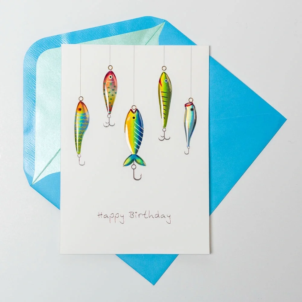 🆕Papyrus Fishing Birthday Greeting Card